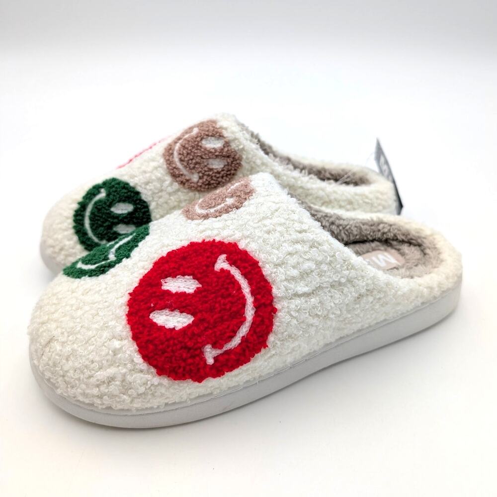 MIA Cozi Women's Smiley Platform Slippers Shoes Cream/Multi Size US7M EU37